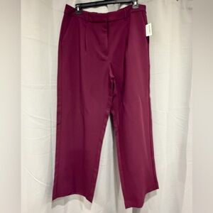 NWT Old Navy Women's XL Burgundy Extra  High-Rise Wide-Leg Trousers